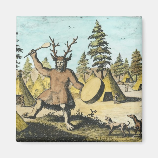 Native American Shaman Magnet (Framsidan)