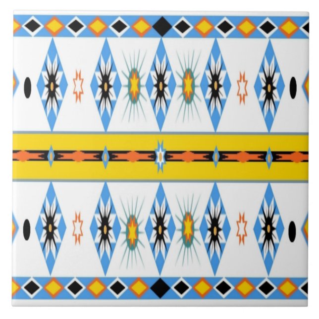 Native American Shoshone-panel Kakelplatta (Framsidan)