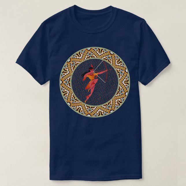 Native American Sioux Warrior  (2)  T Shirt (Design framsida)