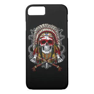 Native American Skull Indian Chief Headdress