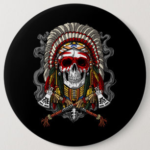 Native American Skull Indian Chief Headdress Knapp