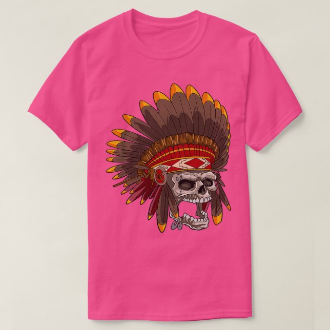 Native American Skull Inspired T Shirt (Design framsida)