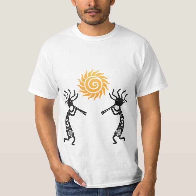 Native American Sol Kokopelli T-Shirt (Framsida)