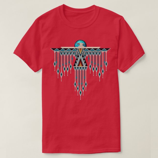 Native American SouthwestStyle Turcouise Thunderbi T Shirt (Design framsida)