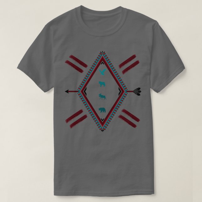 Native American Spirit Animal T Shirt (Design framsida)