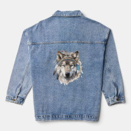 Native American Spirit Animal Varg Womans Denim