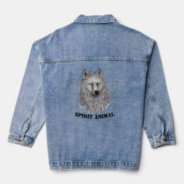 Native American Spirit Animal Varg Womans Denim