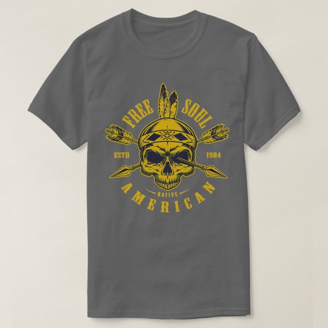 Native American Spirit Motorcycle (2) T Shirt (Design framsida)