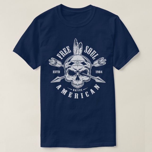 Native American Spirit Motorcycle (2) T Shirt (Design framsida)