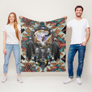 Native American Spirit Warrior Pullover Fleecefilt