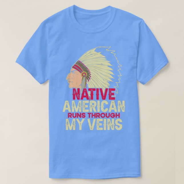 Native American springa genom mina ventiler T Shirt (Design framsida)