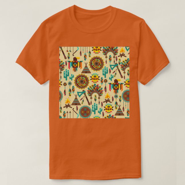 Native American Stil Boho Pow wow T Shirt (Design framsida)