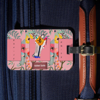 Native American Still Here Cartoon Floral Custom Bagagebricka