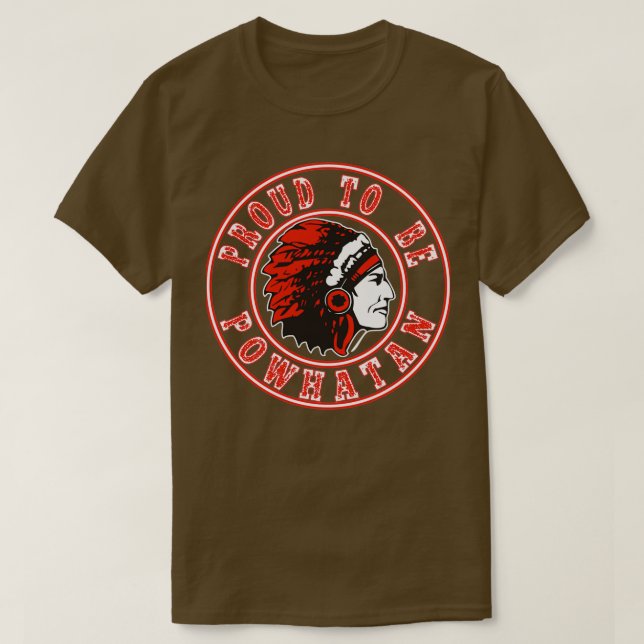 Native American stolt över att vara powhand  T Shirt (Design framsida)