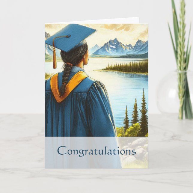 Native American Studenten Card Tack Kort (Framsida)