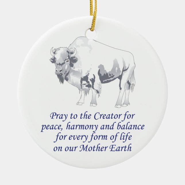 Native American Symbolism Julgransprydnad Keramik (Framsidan)