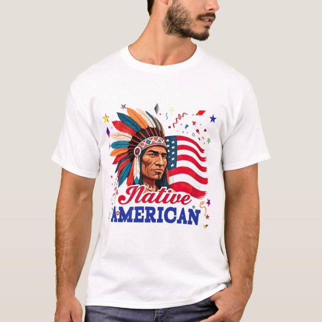 "Native American" T Shirt (Framsida)