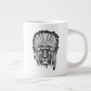 Native American Tiger Chief Jumbo Mugg