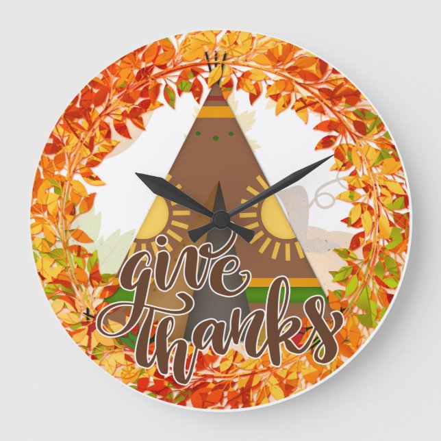 Native American Tipi - tack för Ge Stor Klocka (Framsida)