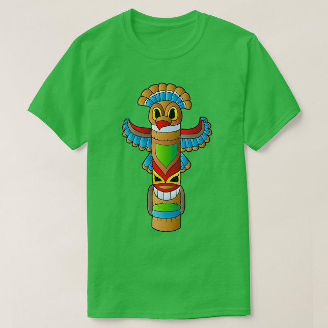 Native American Totem Poles  T Shirt (Design framsida)