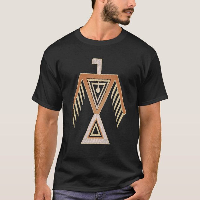 Native American Totem Thunderbird T Shirt (Framsida)