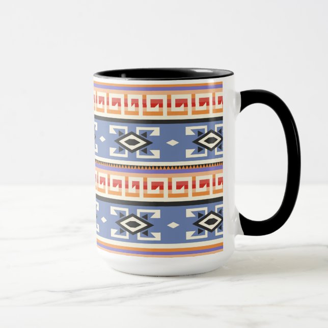 Native American Tribal Geometric Mönster Mugg (Höger)
