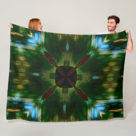 Native American Tribal Shield Mandala Quilt Fleecefilt