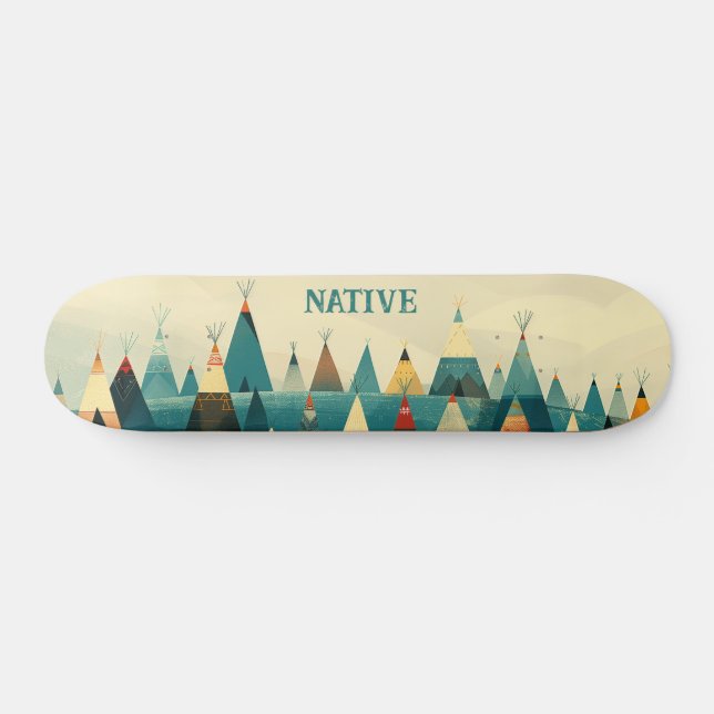 Native American Tribe Tält Mini Skateboard Bräda 18,5 Cm (Horz)