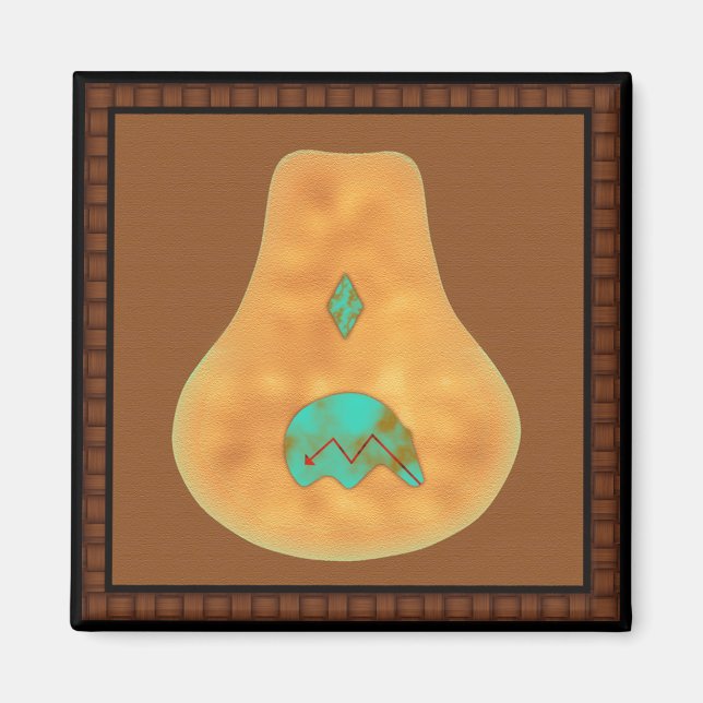 Native American Turcos Zuni Bear Magnet (Framsidan)