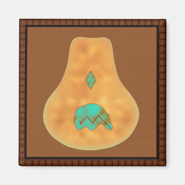 Native American Turcos Zuni Bear Magnet (Framsidan)