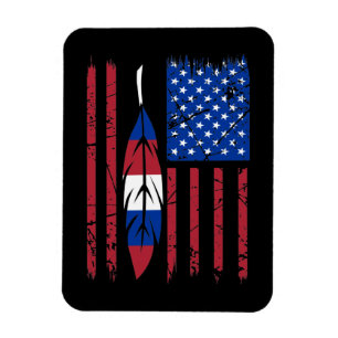Native American USA flagga Pride Support Day Graph Magnet