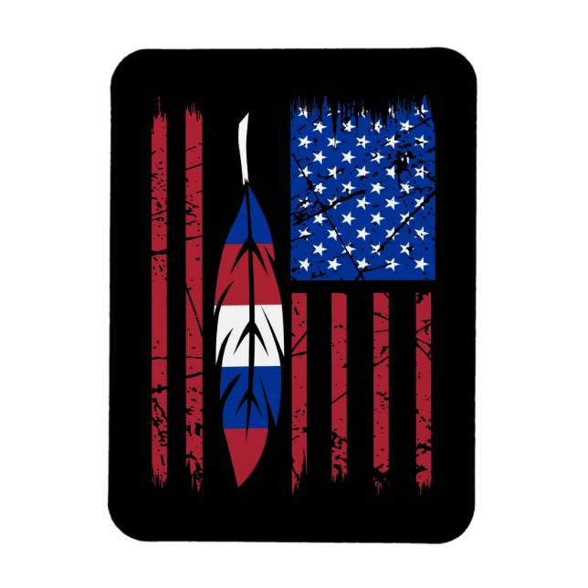 Native American USA flagga Pride Support Day Graph Magnet (Vertikal)
