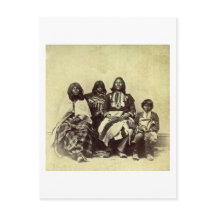 Native American Ute Family Vintage Stereoview