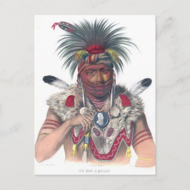 Native American Vykort (Framsida)