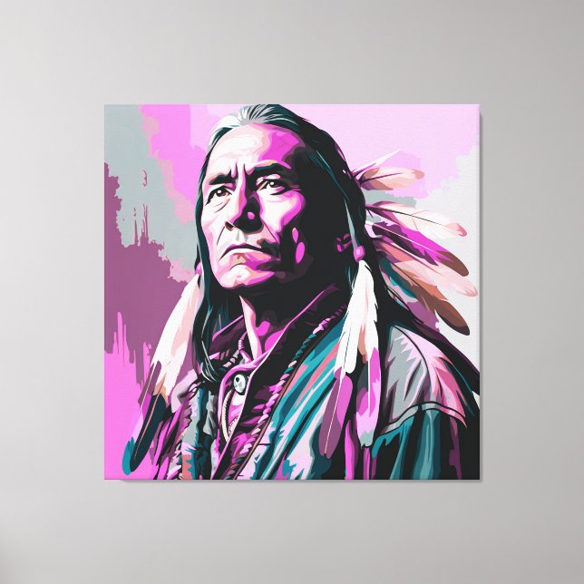 Native American Wall Art Canvastryck (Framsida)