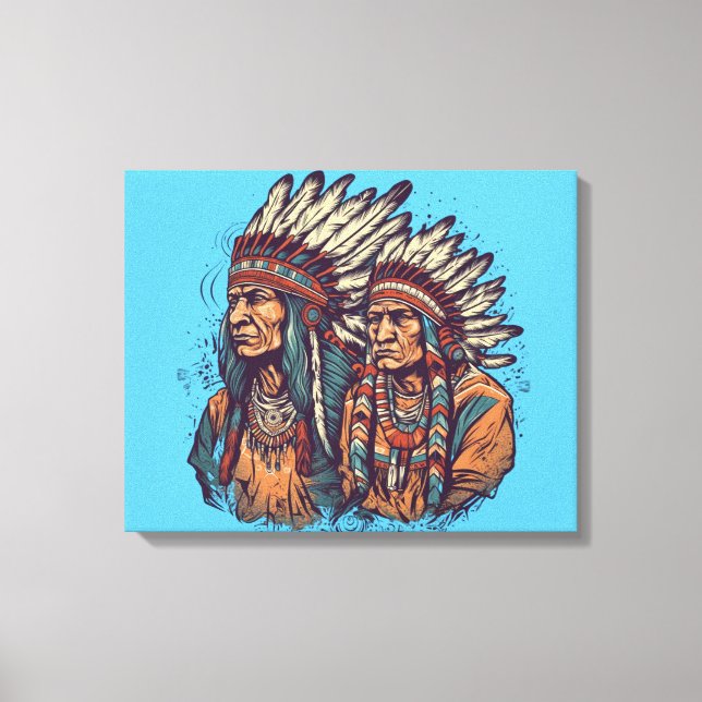 Native American Wall Art Canvastryck (Framsida)