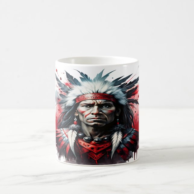 Native American Warrior Kaffemugg (Center)