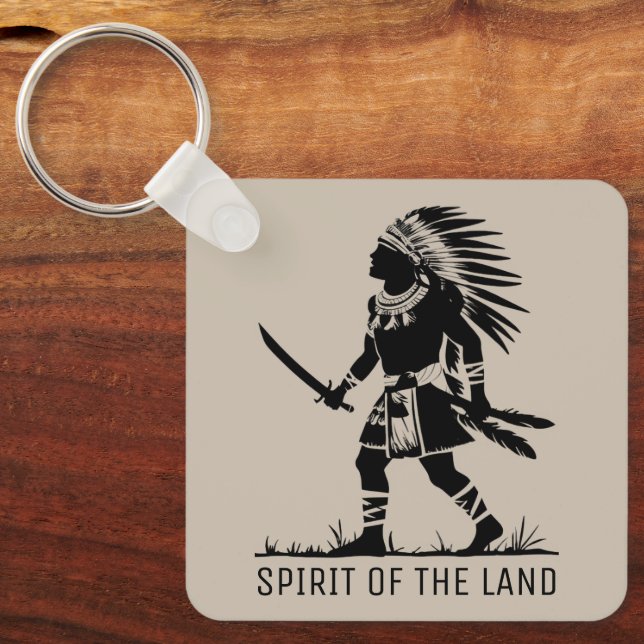 Native American Warrior Nyckelring (Framsida)