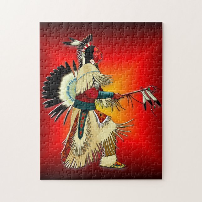 Native American Warrior Pussel (Vertikal)