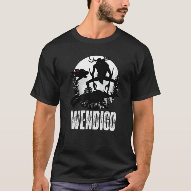Native American Wendigo Monster Skinwalker Evils H T Shirt (Framsida)