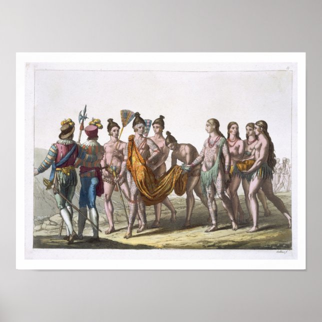 Native American Widows närmar sig sin chef för Pe Poster (Framsidan)