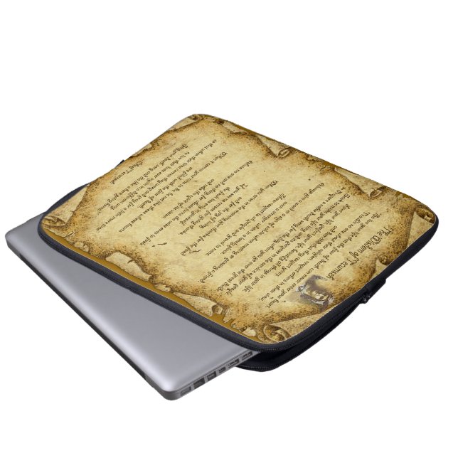Native American Wisdom of Chief Tecumseh Laptop Sleeve (Framre botten)
