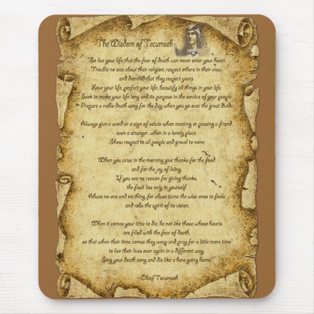 Native American Wisdom of Chief Tecumseh Musmatta (Framsidan)