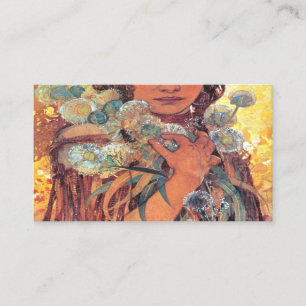 Native American Woman - Alphonse Mucha Visitkort