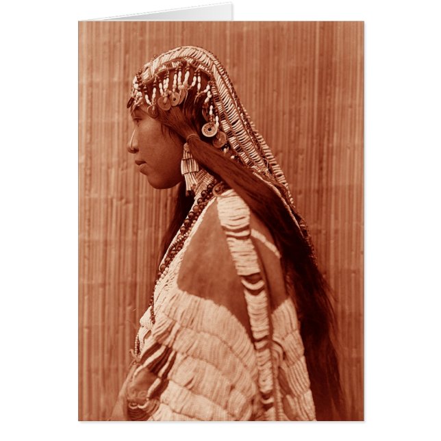 Native American Woman Hälsningskort (Framsidan)