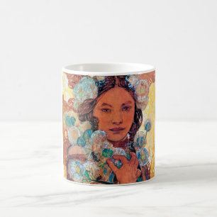 Native American Woman, Mucha Kaffemugg