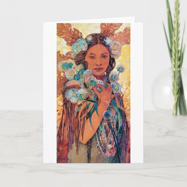 Native American Woman, Mucha Kort (Framsida)