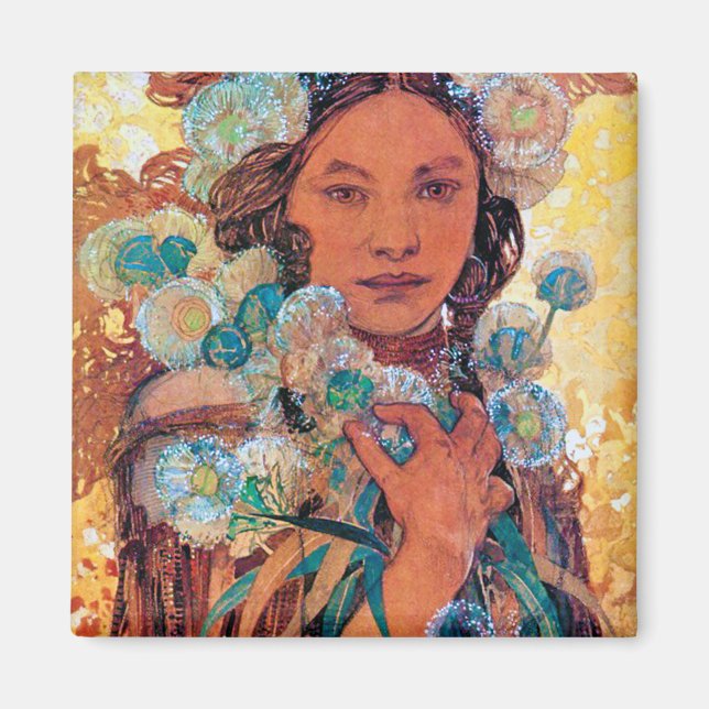 Native American Woman, Mucha Magnet (Framsidan)