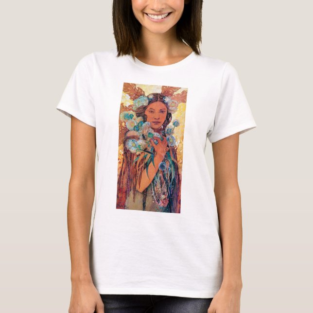 Native American Woman, Mucha T Shirt (Framsida)