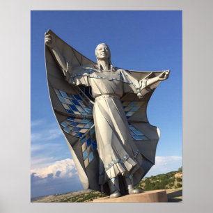 Native American Woman Statue Poster